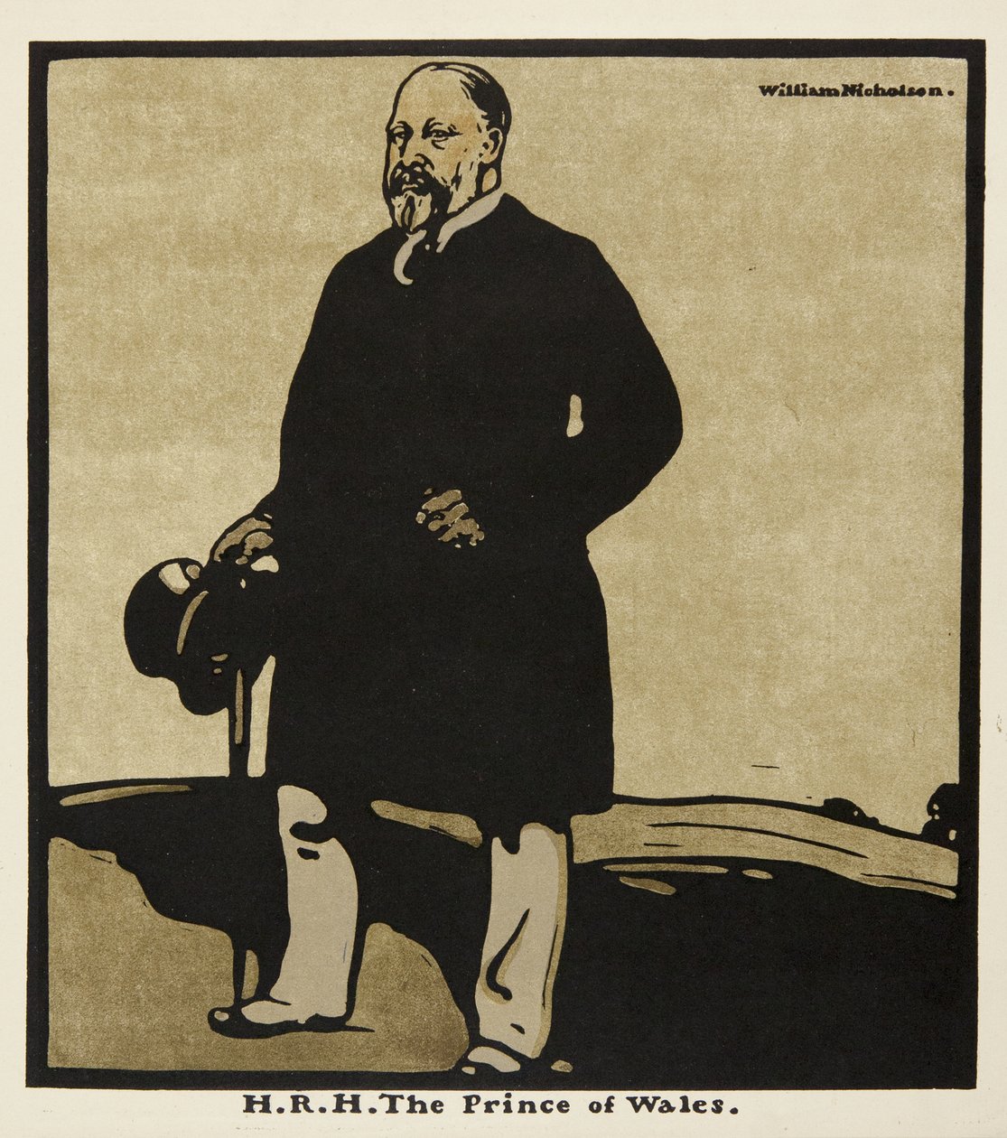 H.R.H. O Príncipe de Gales, de "Twelve Portraits", publicado pela primeira vez por William Heinemann de William Nicholson