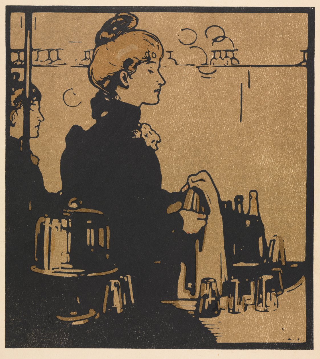 Tipos de Londres: Barmaid de William Nicholson