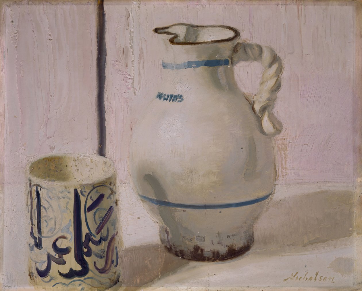 Pink Still Life With Jug, 1935-36. de William Nicholson