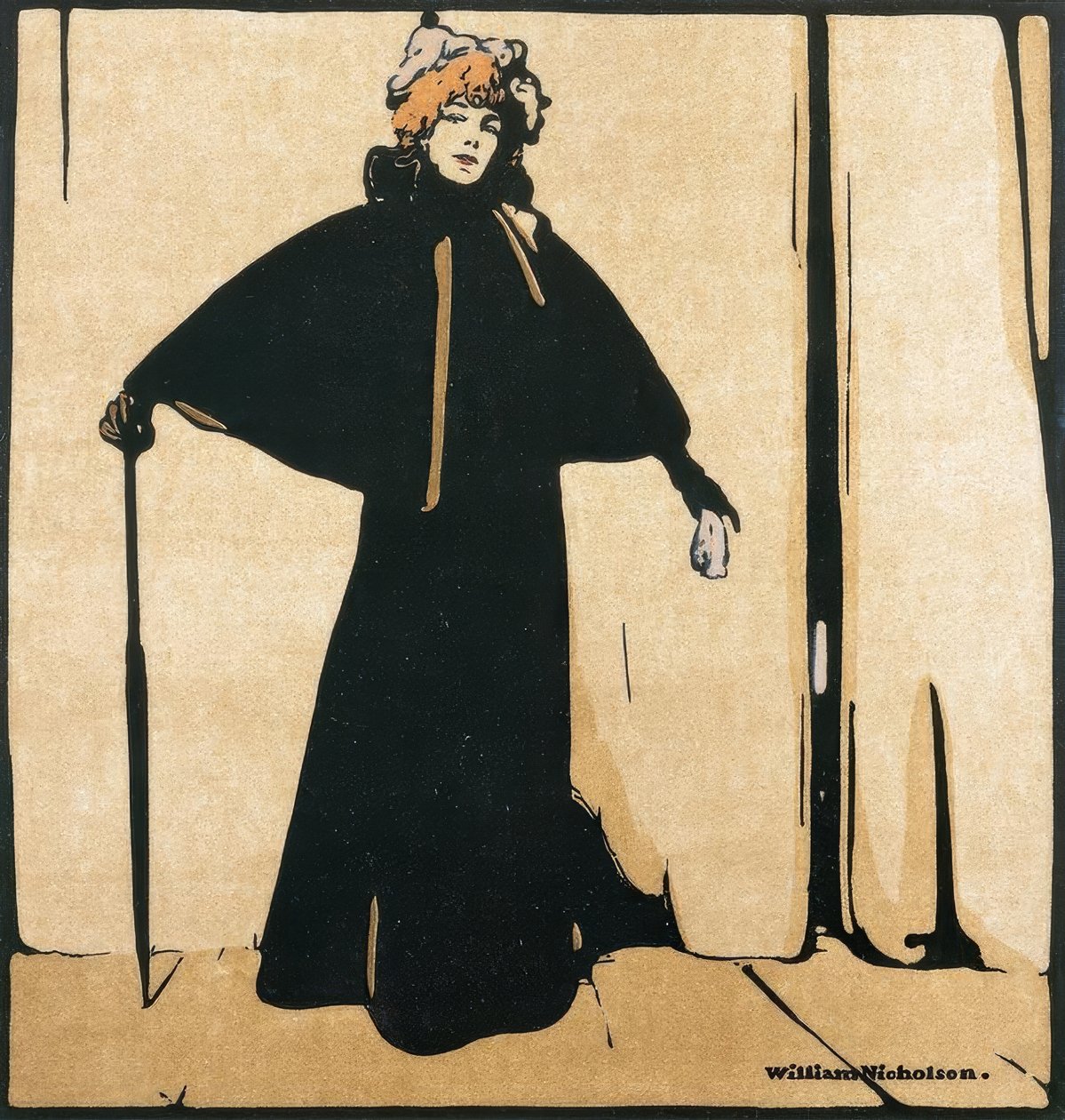 Retrato de Sarah Bernhardt de William Nicholson