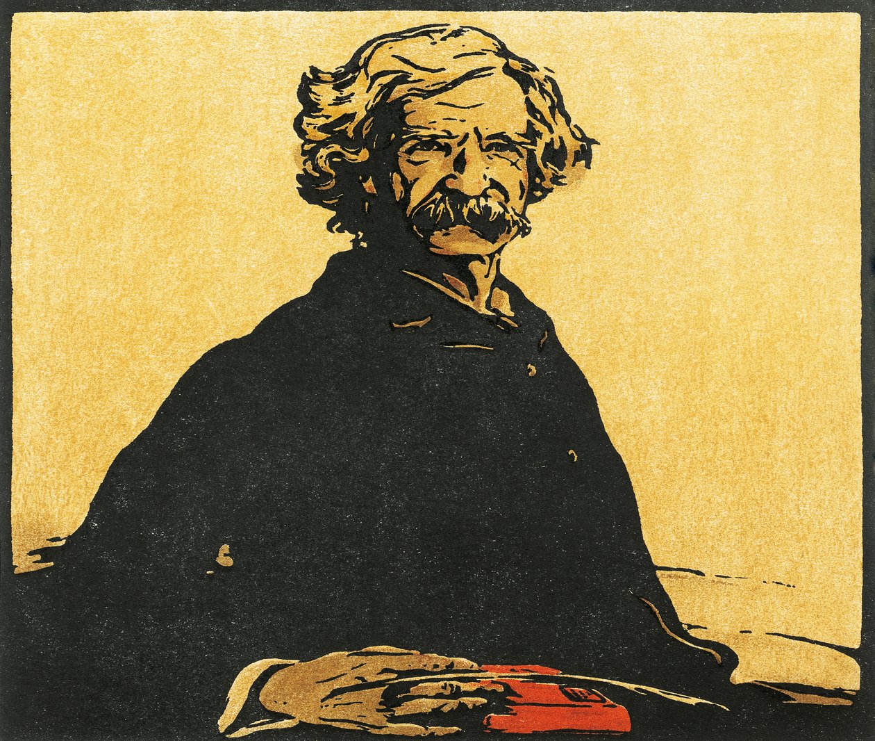 Retrato de Mark Twain (desenho) de William Nicholson