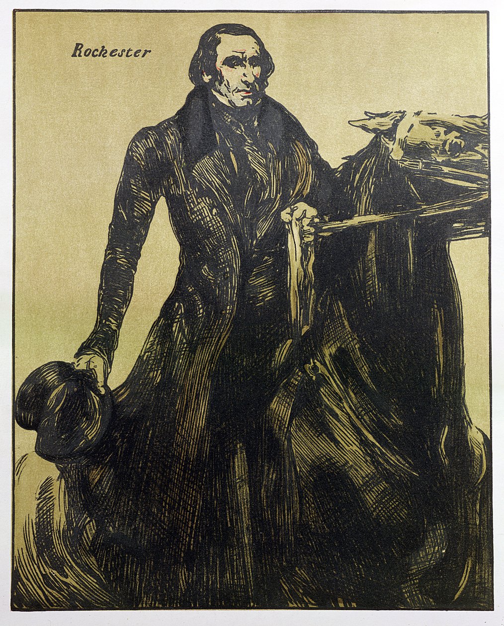 Rochester, ilustração de "Personagens do Romance", publicada pela primeira vez em 1900 (litografia a cores) de William Nicholson