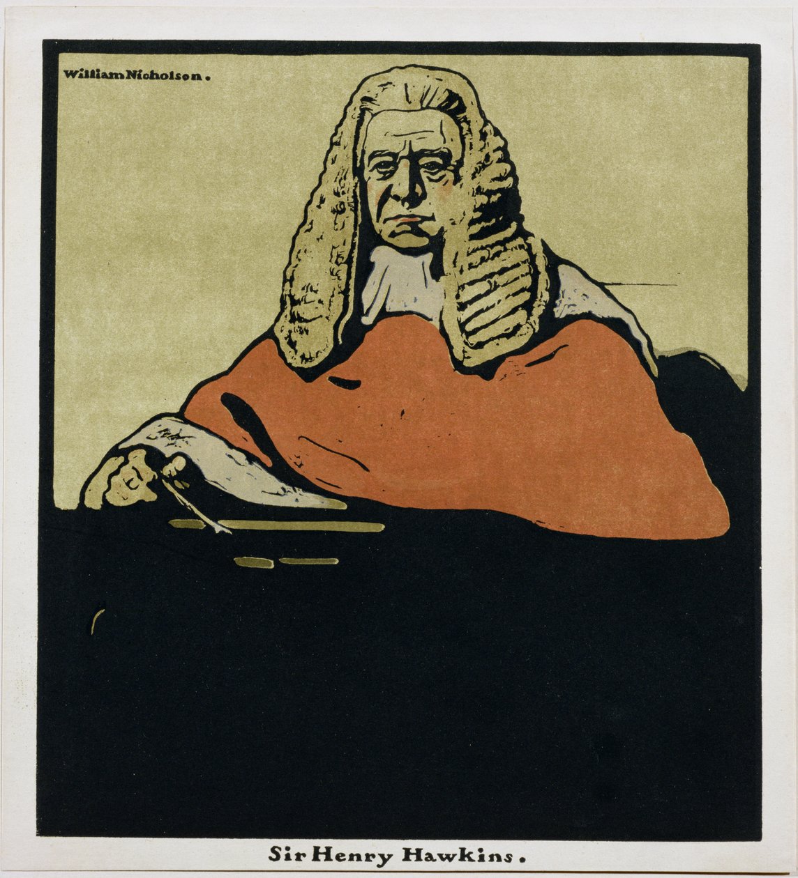 Sir Henry Hawkins, de "Twelve Portraits", publicado pela primeira vez por William Heinemann de William Nicholson