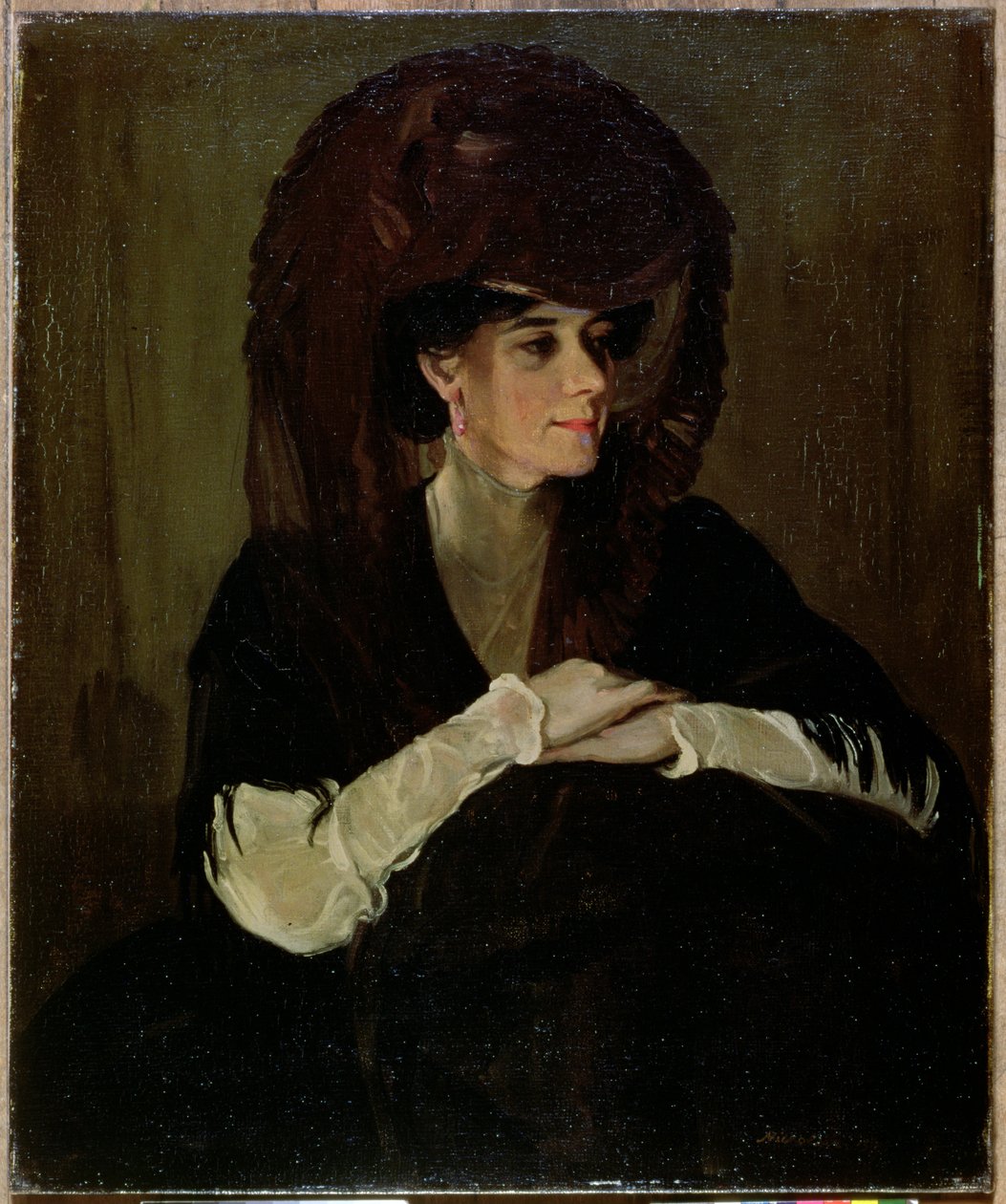 O Véu Castanho (óleo sobre tela) de William Nicholson