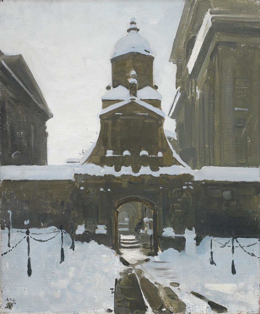 A Porta de Honra sob a neve de William Nicholson