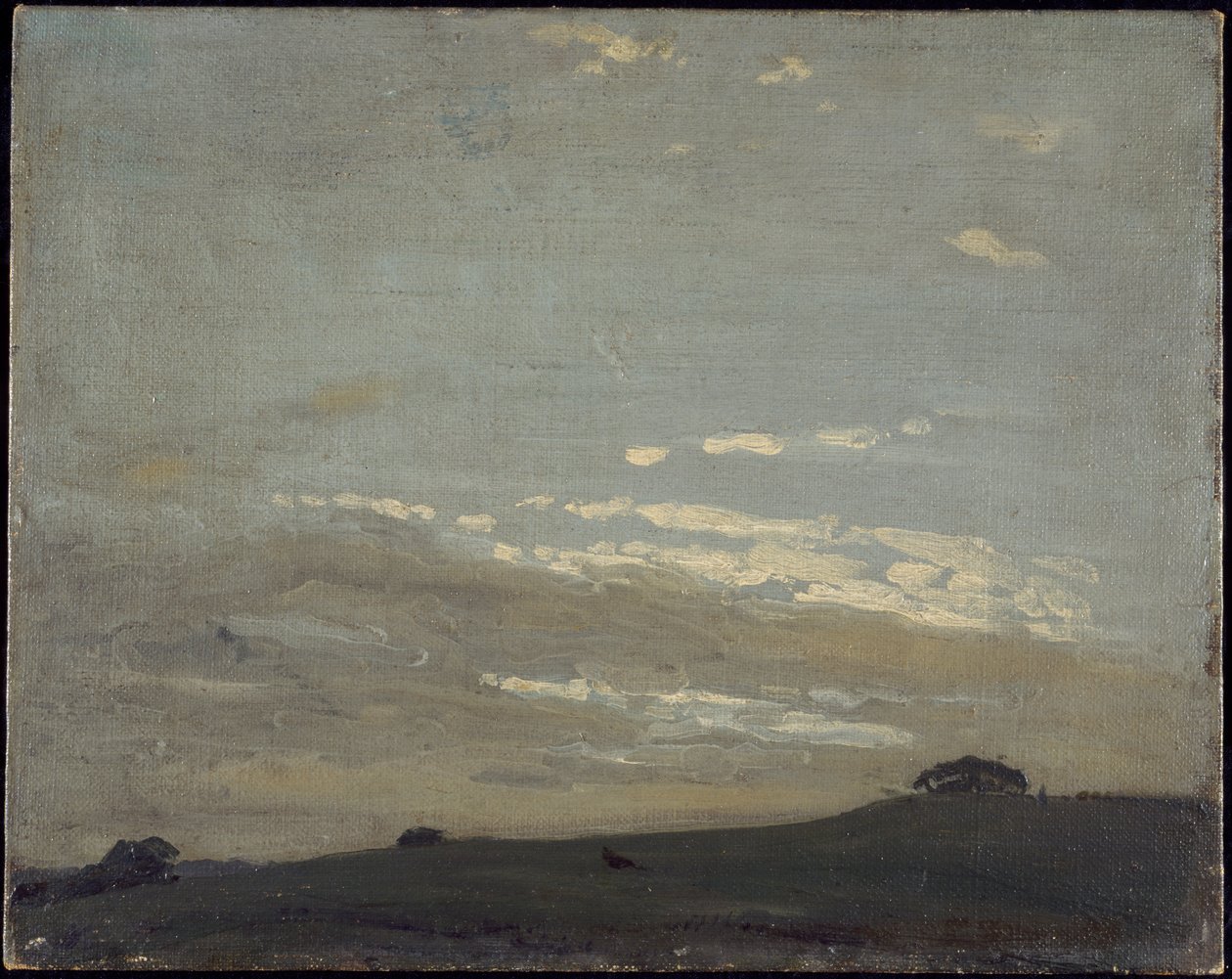 The Silver Sunset (óleo sobre tela colocado a bordo) de William Nicholson