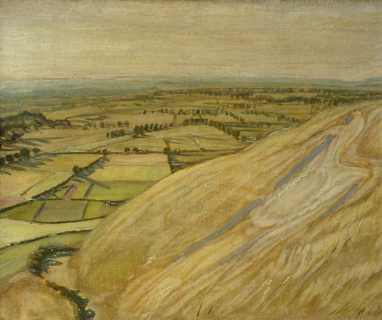 O Cavalo Branco (óleo no painel) de William Nicholson