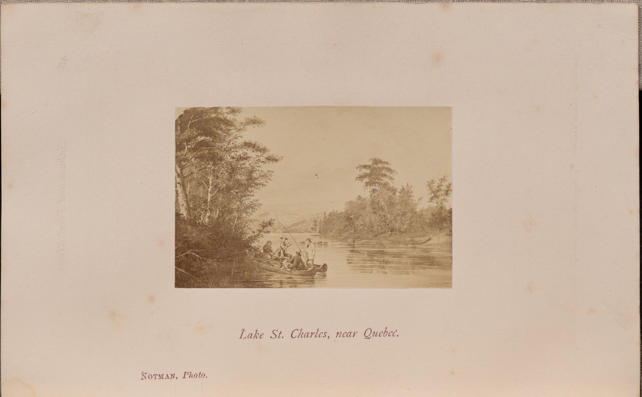 Lago Saint Charles, perto do Quebeque de William Notman