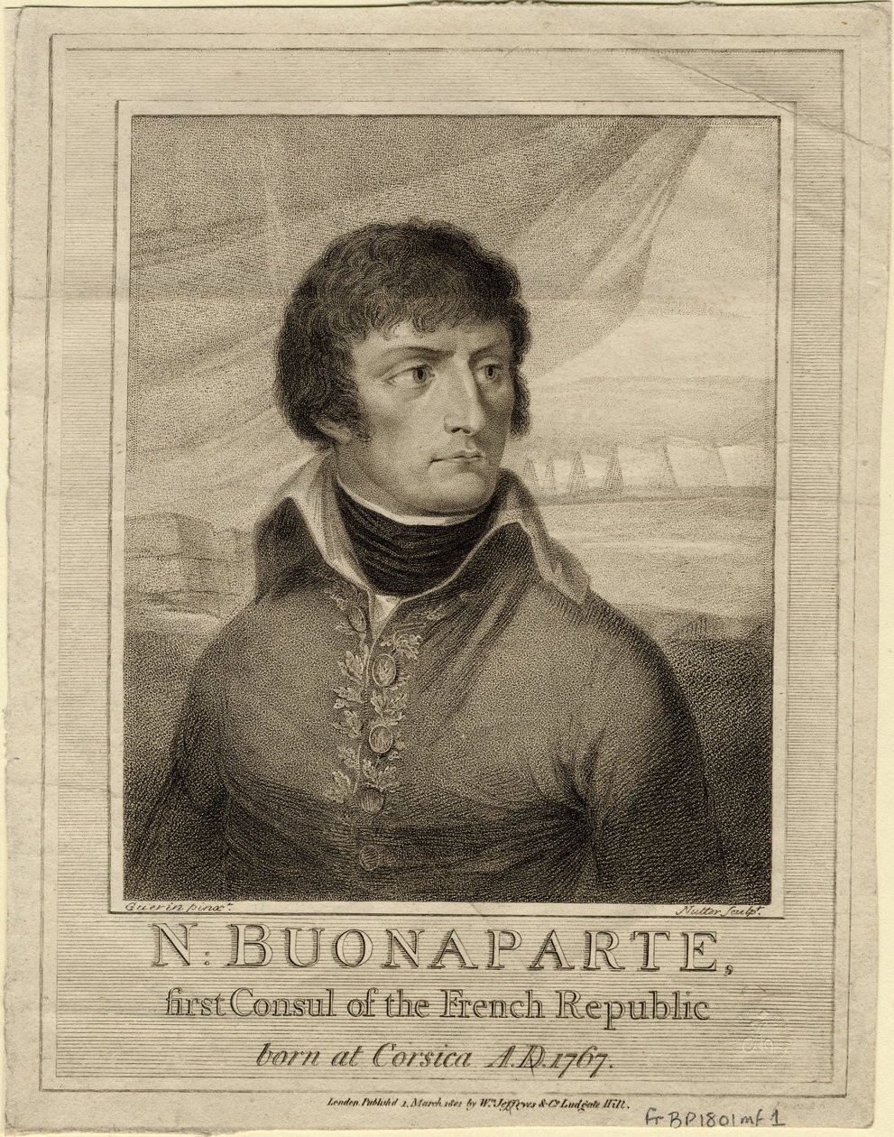 Napoleão Bonaparte como primeiro cônsul da França, 1801 de William Nutter