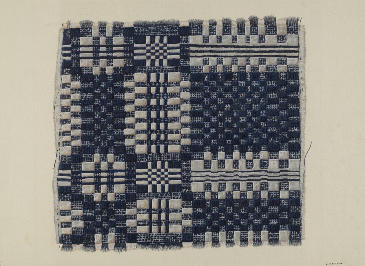 Blue and White Homespun, c. 1937. de William O. Fletcher