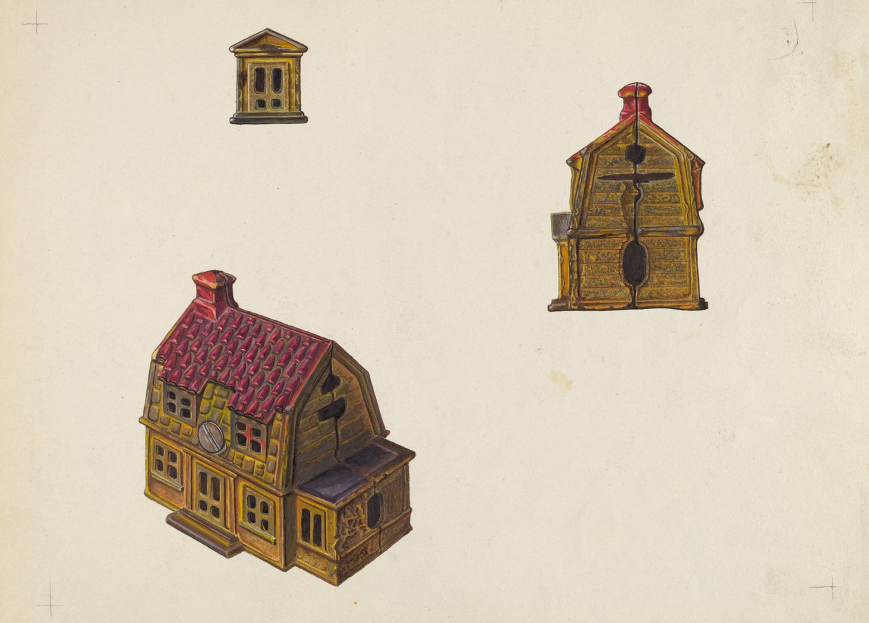 Tiled Roof House Bank, c. 1939. de William O. Fletcher