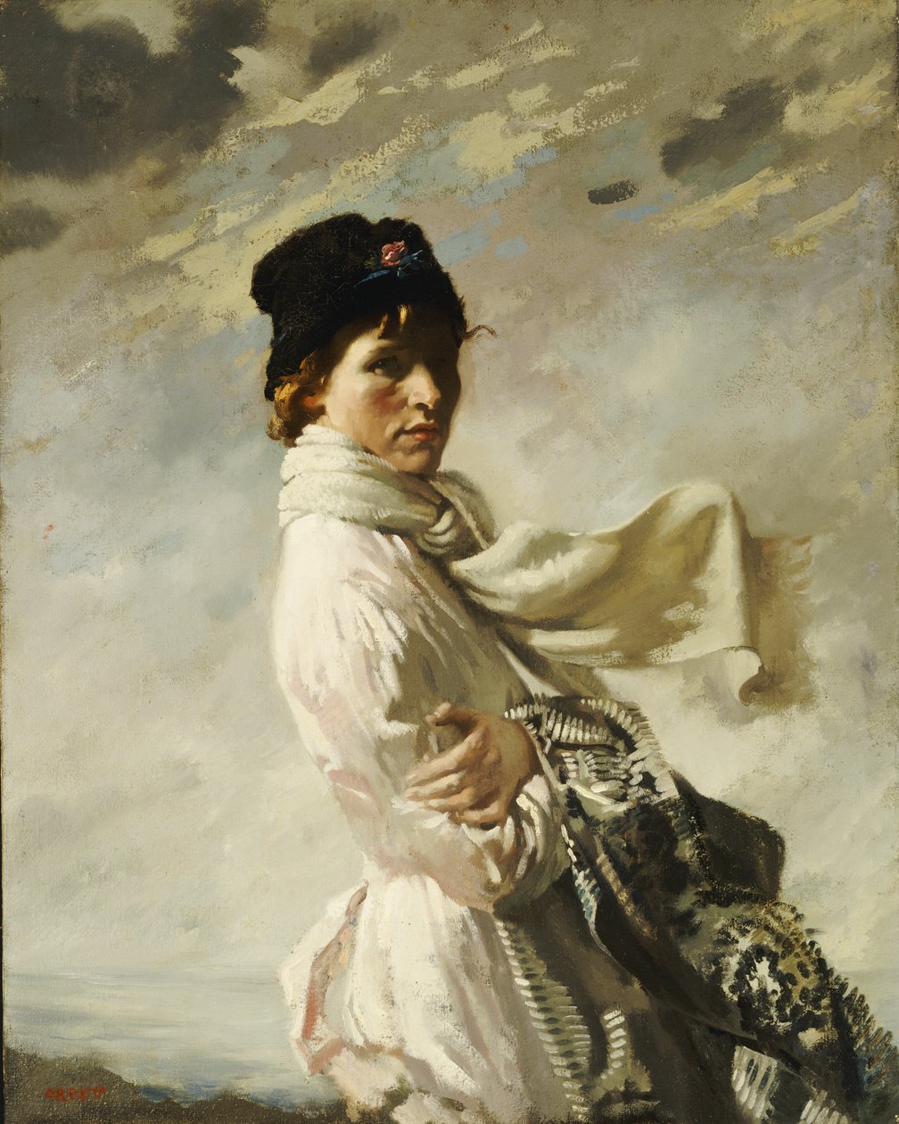 Na Baía de Dublin: Retrato da Esposa do Artista, 1909 de William Orpen