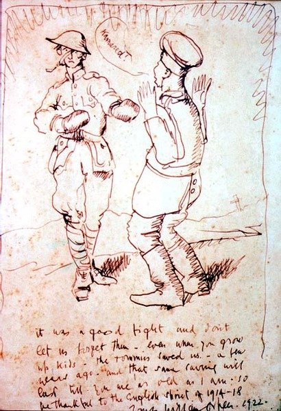 "Foi uma boa luta... (desenho) de William Orpen