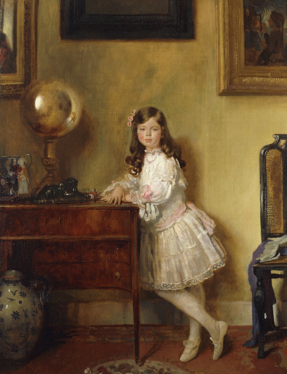 Miss Annie Harmsworth em um Interior, 1907 de William Orpen