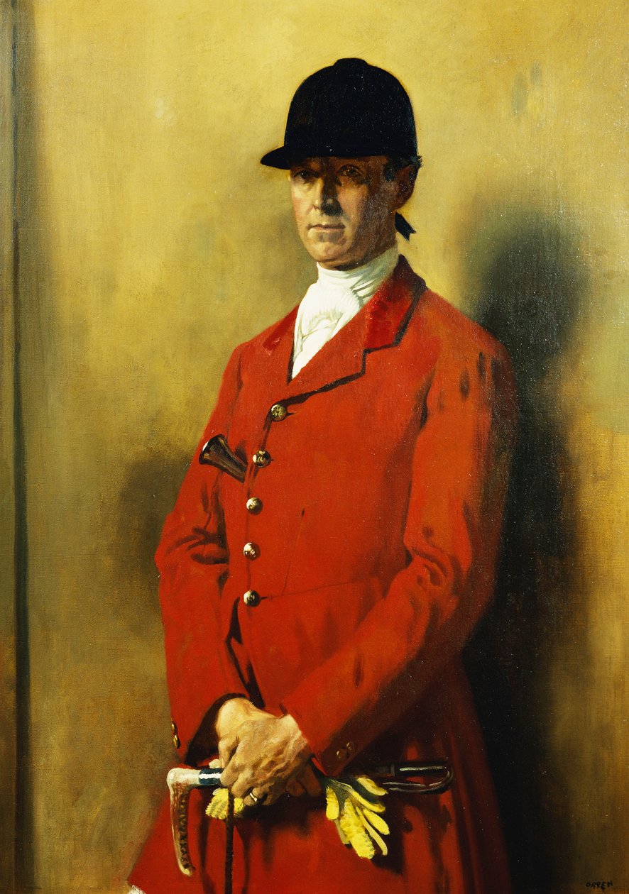 Retrato do Capitão Marshall Roberts, Mestre dos Cães de Raposa, 1926 de William Orpen