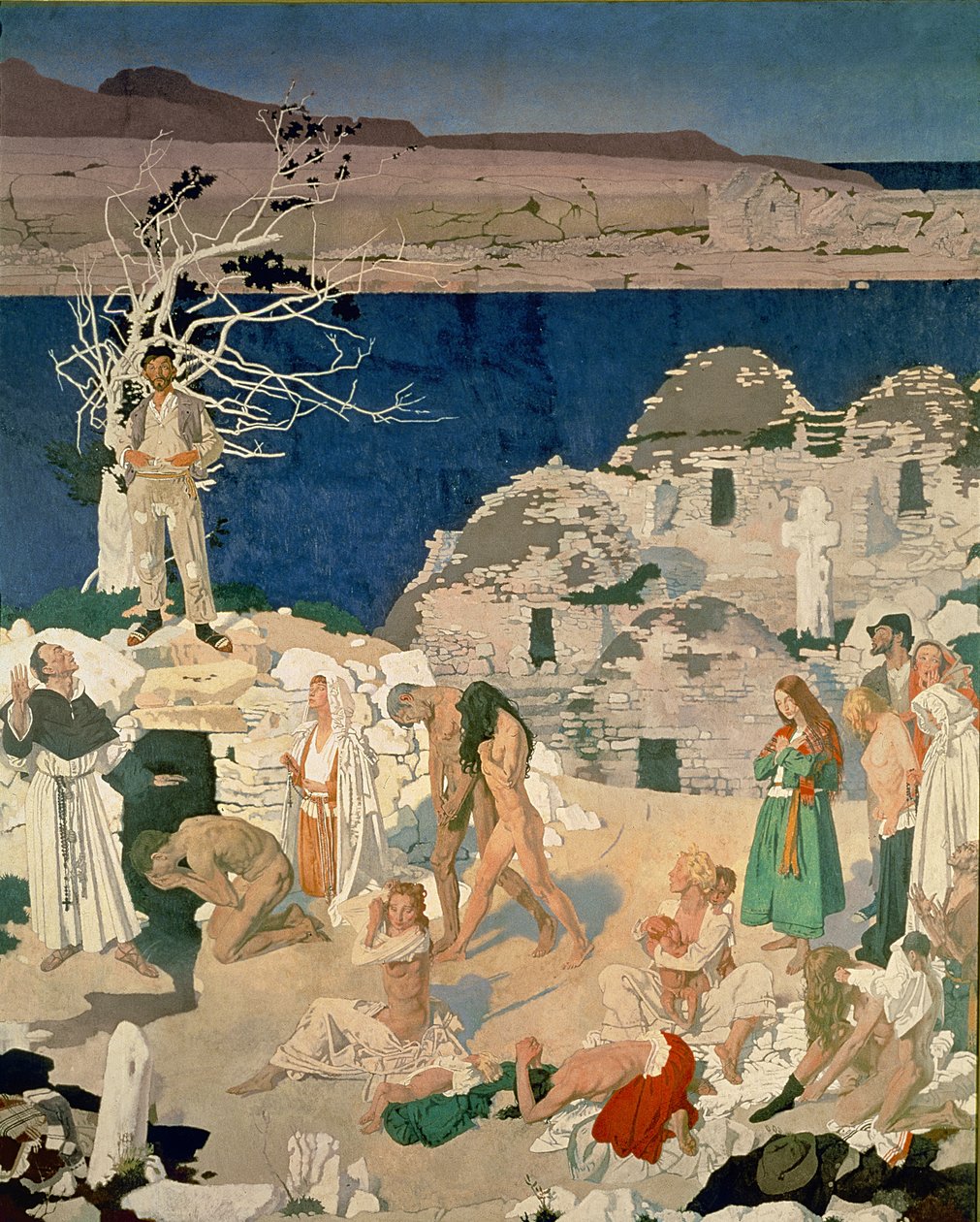 O Poço Sagrado, 1916 (têmpera sobre tela) de William Orpen