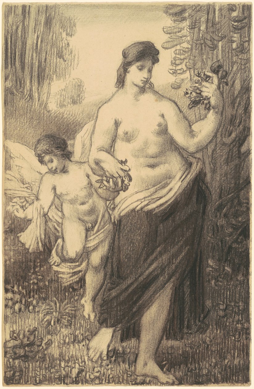 Nua andando com Cupido de William P. Babcock