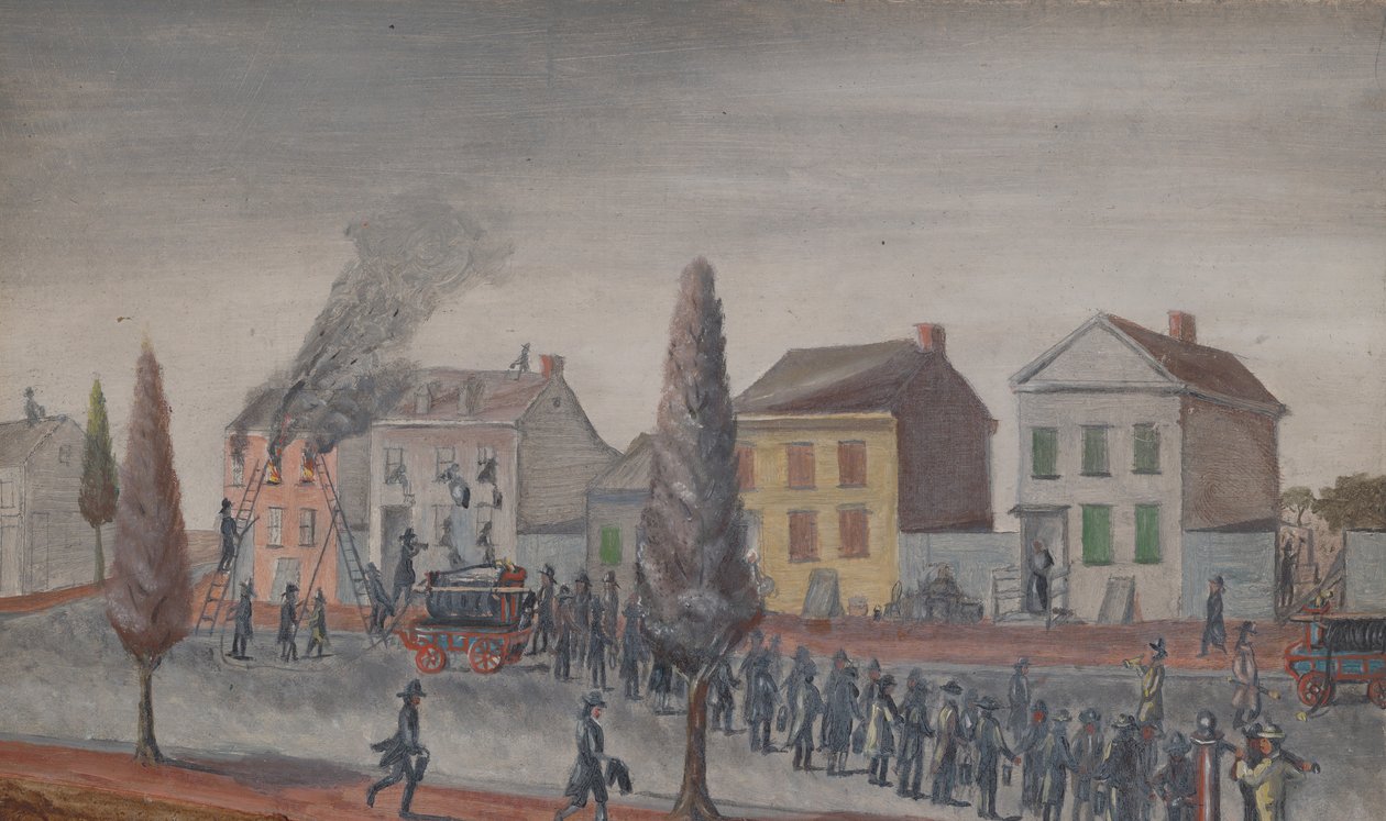 Fighting a Fire, 1870s. de William P. Chappel