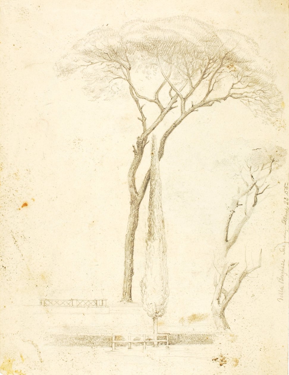 (Estudos--Villa Borghese, 2 figuras, etc.) de William Page