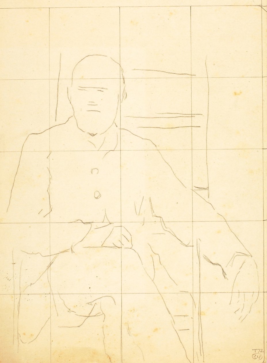 Homem idoso sentado numa cadeira de William Page