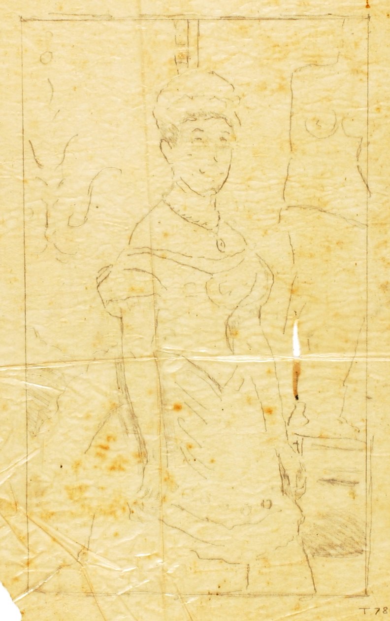 Senhora com vestido de noite e figura de Vénus de Milo de William Page