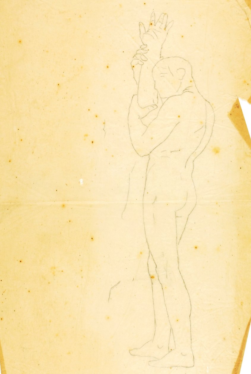 Moisés, Aarão e Hur no monte Horeb (estudo - figura à direita) de William Page