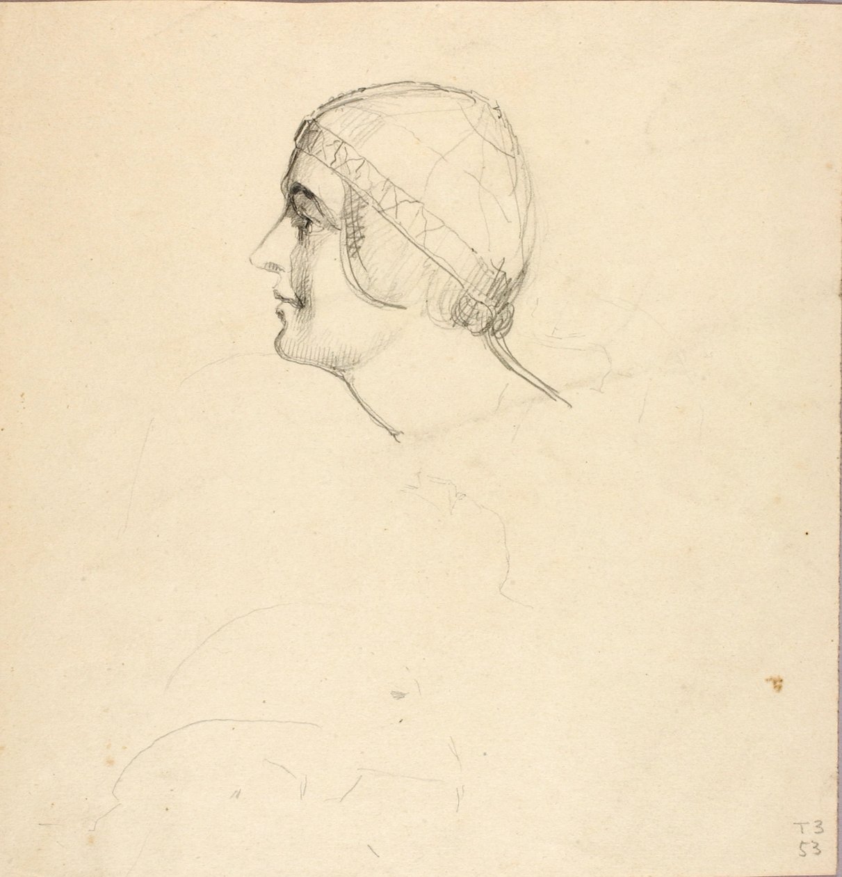 Perfil de uma cabeça feminina ideal de William Page