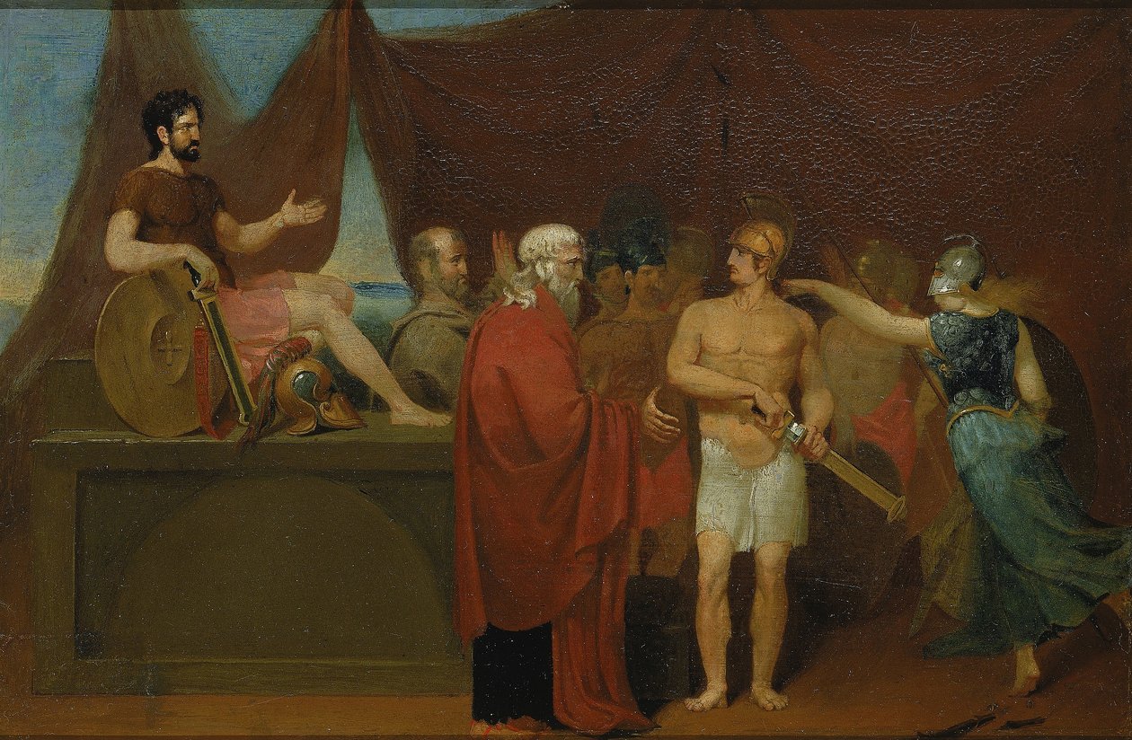 Briga de Aquiles e Agamémnon de William Page