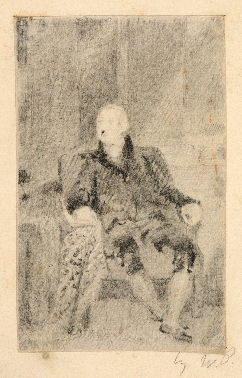 Homem sentado com vestido do século XVIII de William Page