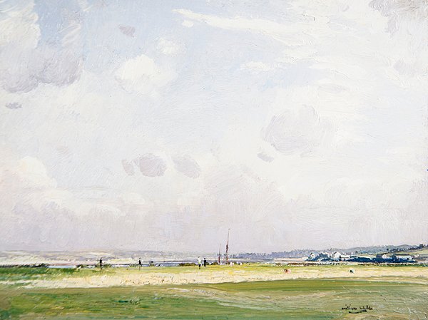 Westard Ho - The Twelth Green, século XX (óleo sobre painel) de William Page Atkinson Wells