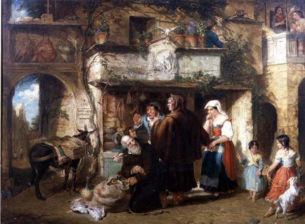 "Catering para o Convento". Beijando-vos Flagelo e tendo o pó jogado nos olhos". de William Parrott