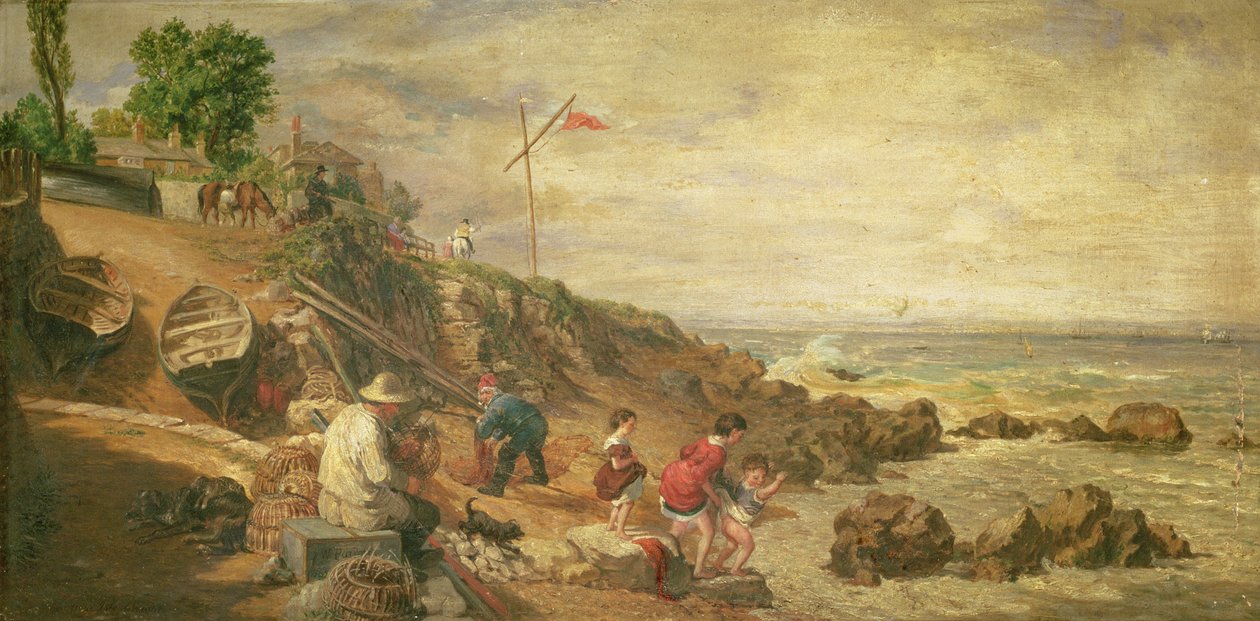 Vista para o mar, Ilha de Wight, 1865 de William Parrott