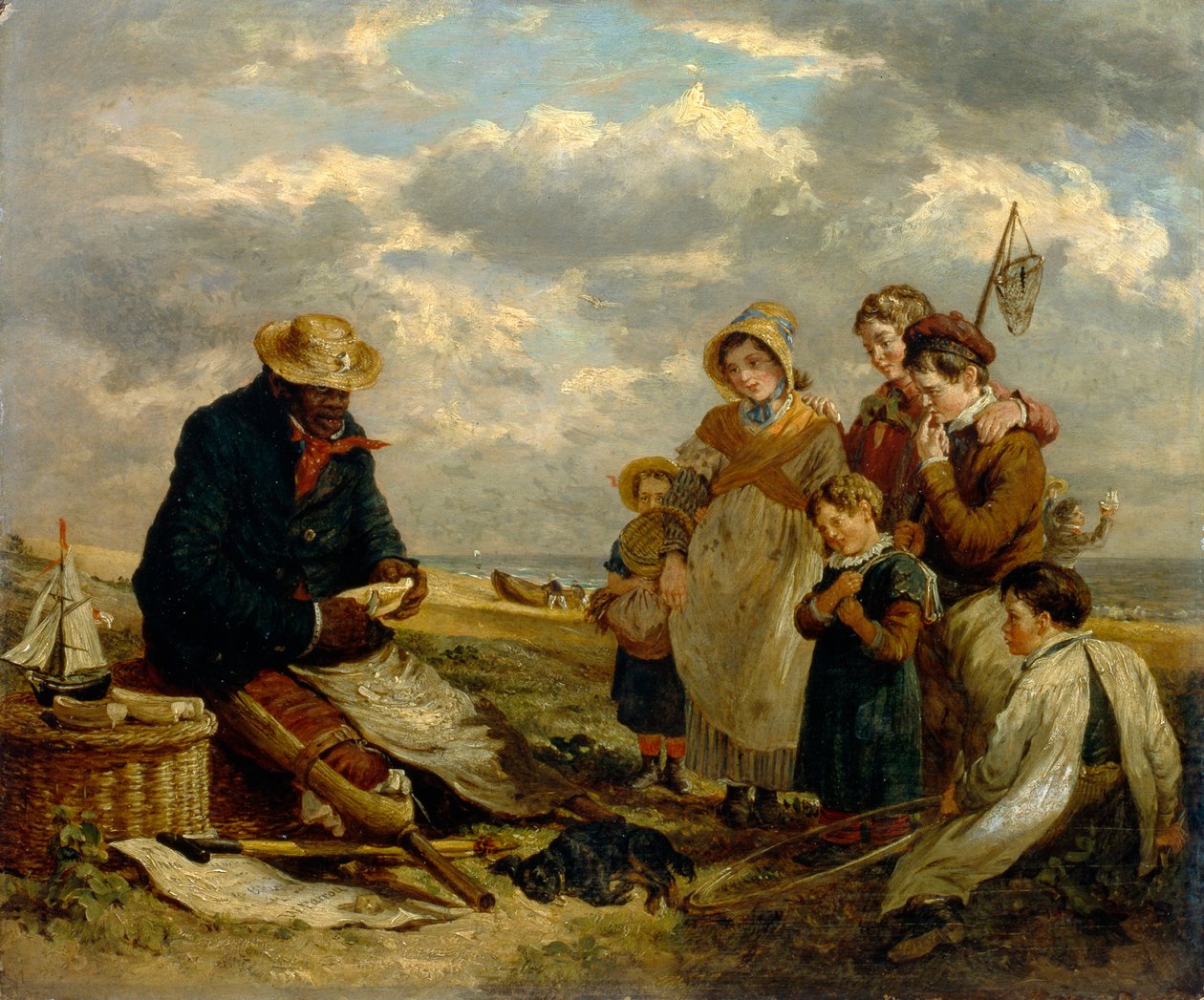 O construtor de barcos negro, c.1850 (óleo sobre painel) de William Parrott