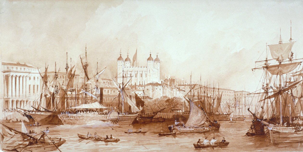 Torre de Londres, Stepney, Londres, c1840 de William Parrott