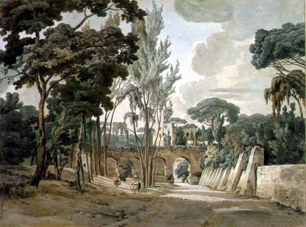 Aquadutos antigos perto do Capodichino, Nápoles, 1780-1782 de William Pars