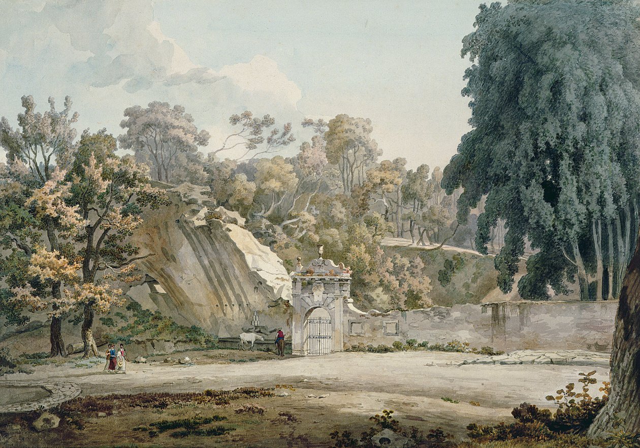 Park Gateway and Fountain (aquarela sobre papel) de William Pars