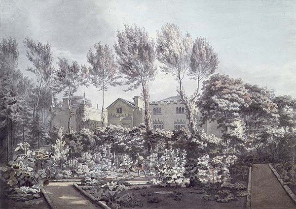 The Garden at Strawberry Hill, c.1780 (aguarela sobre papel) de William Pars