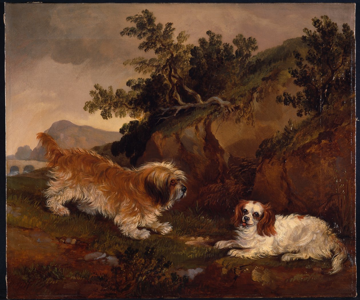 Paisagem com spaniel e terrier de William Pascoe