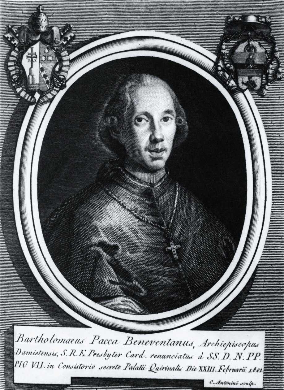 Retrato de Bartolomeo Pacca (1756-1844), cardeal italiano, gravura de Nicolas Toussaint Charlet