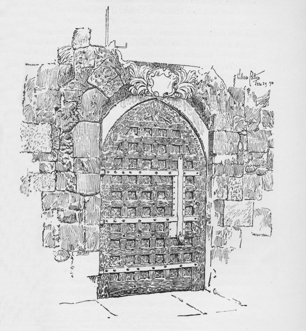 Porta para a capela de Edward, o Confessor, agora escritório Pyx, c1897 de William Patten