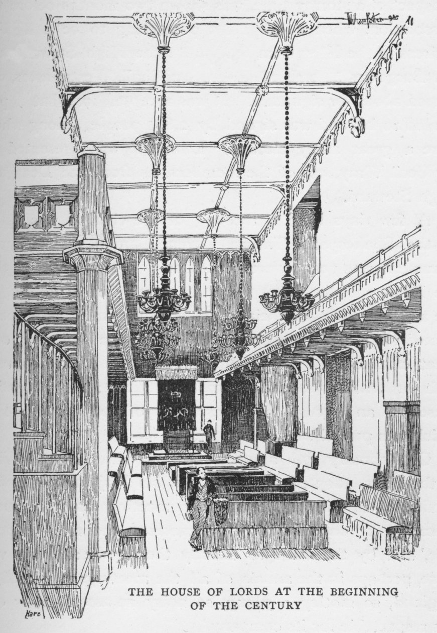 A Câmara dos Lordes no início do século, c1897 de William Patten