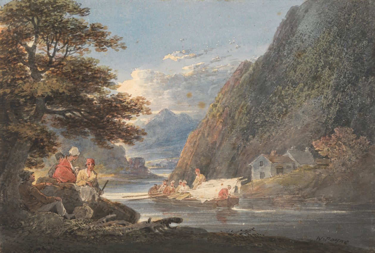 No rio Tivy, perto de Cardigan, País de Gales de William Payne