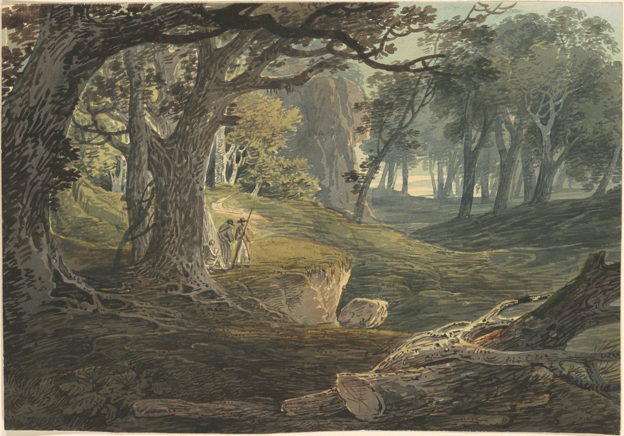 Viajantes em uma Clareira da Floresta de William Payne
