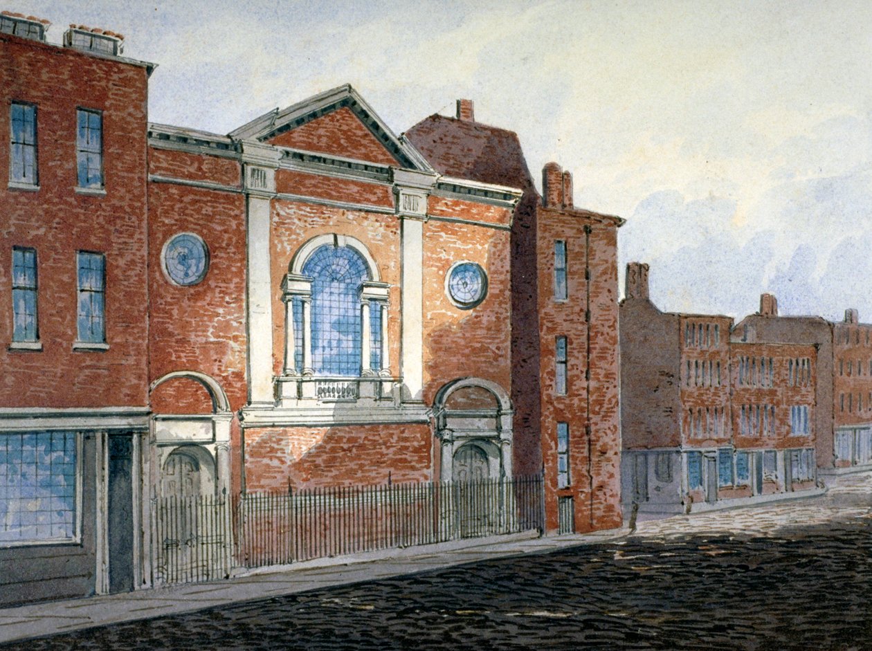 Igreja de Saint Alfege, London Wall, Londres, c1814 de William Pearson