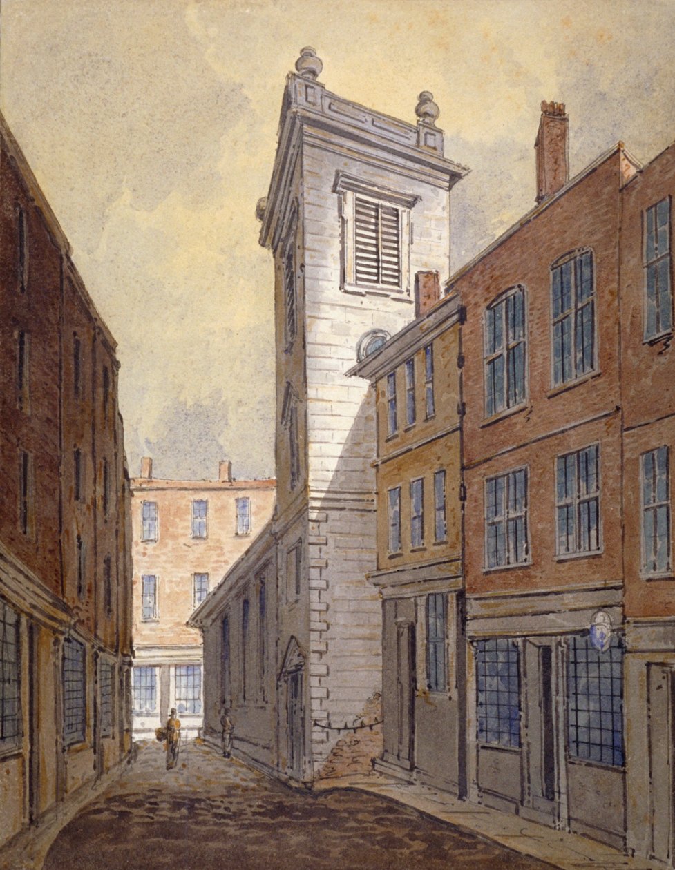 Igreja de St George Botolph Lane de George Lane, City of London, c1813 de William Pearson