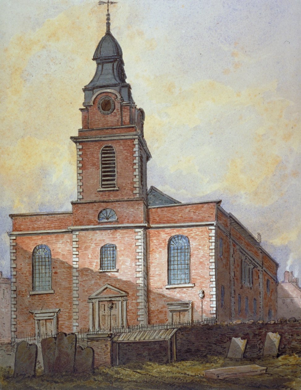 Igreja de St John-at-Wapping, Londres, c1815 de William Pearson