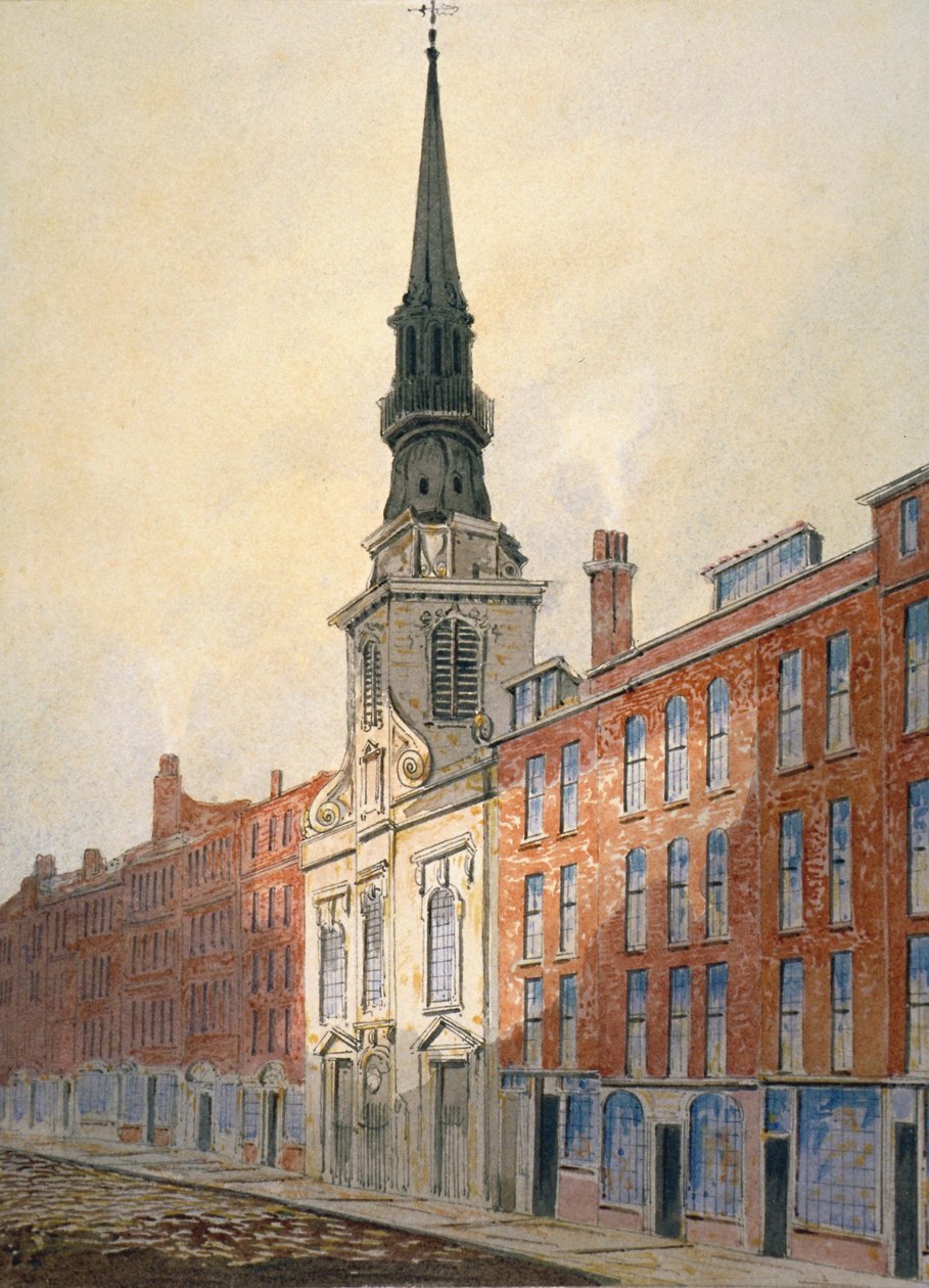 Igreja de St Martin dentro de Ludgate e Ludgate Hill, City of London, 1815 de William Pearson