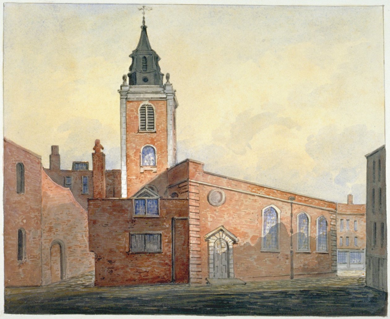 Igreja de São Miguel Bassishaw, City of London, 1815 de William Pearson