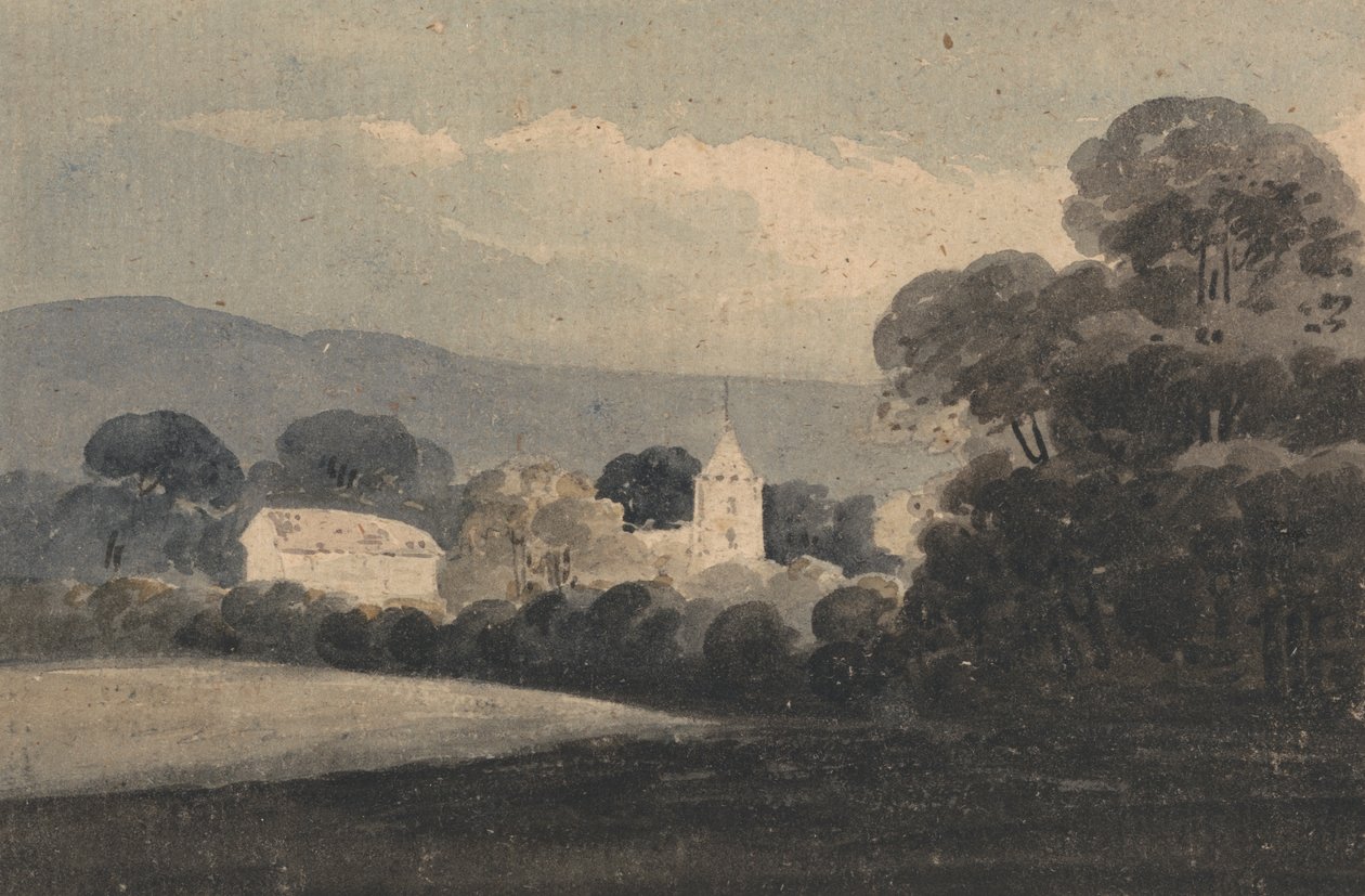 Paisagem com uma Igreja entre Árvores de William Pearson