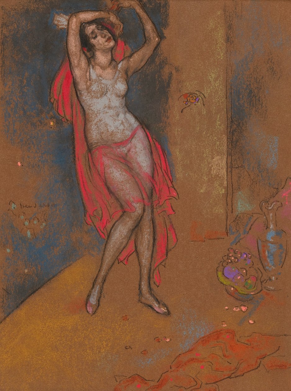Anna Pavlova em fantasia oriental, Chicago, 1915-16 de William Penhallow Henderson